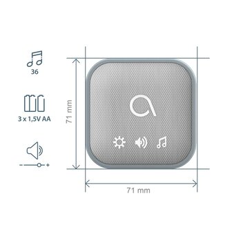 Avidsen Sona-T Battery draadloze deurbel met flitslicht op batterijen ontvanger