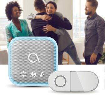 Avidsen Sona-T Battery draadloze deurbel met flitslicht op batterijen