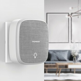 Thomson 513133 draadloze deurbel met kinetische knop en plug-in ontvanger in stopcontact
