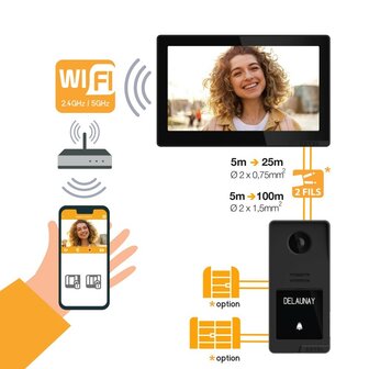 Extel 720335 Digital Connect bedrade video intercom met vingerafdruklezer
