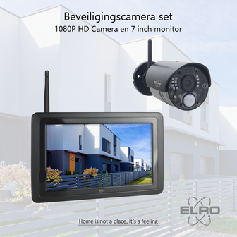 Elro CZ40RIPS4 draadloze Full HD 4 beveiligingscamera met scherm en app