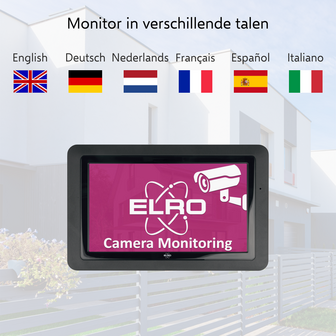 Elro CZ40RIPS4 draadloze Full HD 4 beveiligingscamera met scherm en app