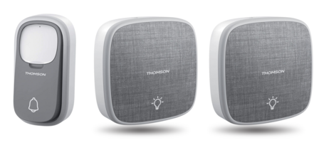 Thomson 513134 draadloze deurbel met kinetische knop en 2 batterij ontvangers