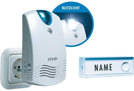 Tweedekansje | M-E FG1 draadloze deurbel met flitslicht