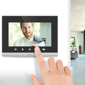 Extel 720324 connect 2 bedrade Wi-Fi video intercom binnenscherm met touchknoppen