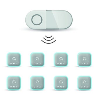 Avidsen Sona-T Battery draadloze deurbel met flitslicht op batterijen uitbreidbaar