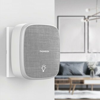 Thomson 513133 draadloze deurbel met kinetische knop en 4 plug-in ontvangers