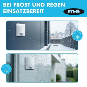 M-E BELL-8021 draadloze bewegingsmelder voor buiten met batterij ontvanger - 300 meter bereik zender