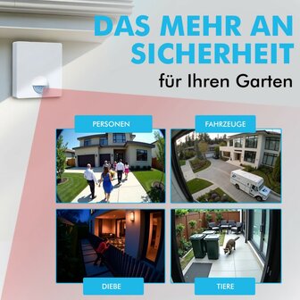 M-E BELL-8021 draadloze bewegingsmelder voor buiten met batterij ontvanger - 300 meter bereik zender