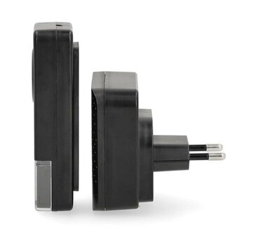 Nedis DOORB310BK draadloze deurbel 150 meter met plug-in ontvanger zwart