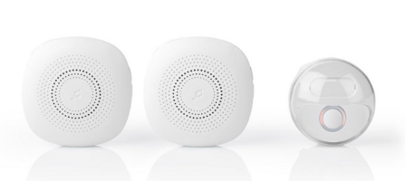 Nedis DOORB222CWT2 draadloze deurbel met 2 ontvangers