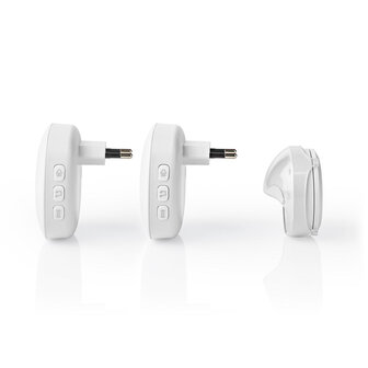 Nedis DOORB222CWT2 draadloze deurbel met 2 ontvangers zijkant