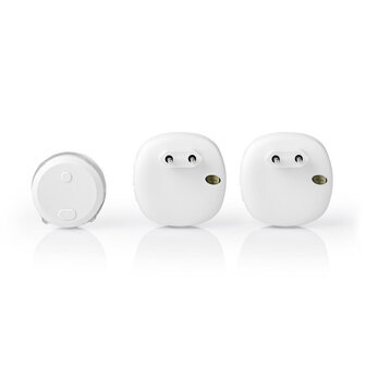 Nedis DOORB222CWT2 draadloze deurbel met 2 ontvangers achterkant