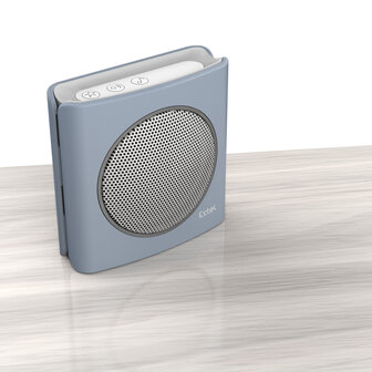 Extel diBi flash soft grey draadloze deurbel 081740 voorkant ontvanger lichtblauw