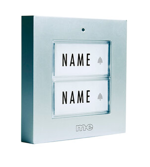 Tweedekansje | M-E BELL-402-TXS draadloze beldrukker zilver voor 2 appartementen