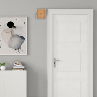 Avidsen 102506 Bamboo Square bedrade deurbel ontvanger aan muur