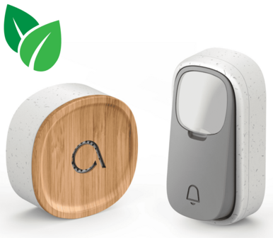 Avidsen 102502 draadloze en kinetische deurbel bamboe met usb-ontvanger
