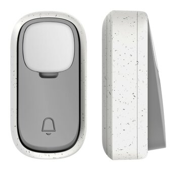 Avidsen 102502 draadloze en kinetische deurbel bamboe met usb-ontvanger beldrukker