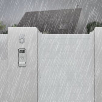 Avidsen 112290 bedrade videodeurbel wit buitenunit in de regen