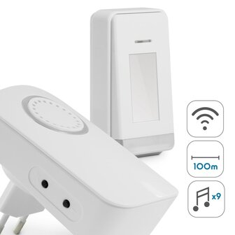 Avidsen 102438 draadloze en kinetische deurbel