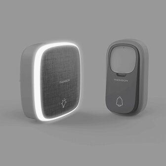 Thomson 513134 draadloze deurbel met kinetische knop en 4 batterij ontvangers flitslicht