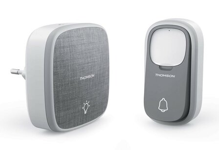 Thomson 513133 draadloze deurbel met kinetische knop en plug-in ontvanger