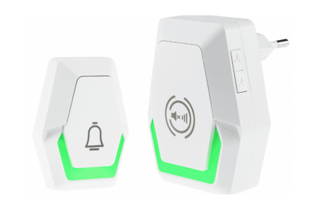 Pilota Porta draadloze deurbel 400 meter bereik + flitslicht