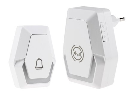 Pilota Porta draadloze deurbel 400 meter bereik + flitslicht