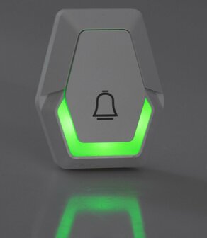 Pilota Porta draadloze deurbel 400 meter bereik + flitslicht beldrukker