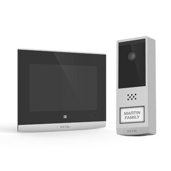 Extel Wave 2 draadloze Wi-Fi intercom met camera + 7 inch scherm voorkant set