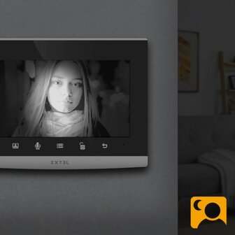 Extel Wave 2 draadloze Wi-Fi intercom met camera + 7 inch scherm nachtzicht