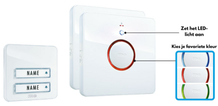 M-E BELL-232 draadloze deurbel met twee ontvangers 41096