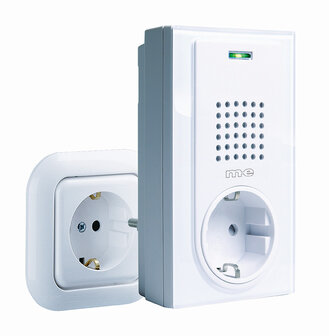 M-E FG2 draadloze deurbel 41011 beldrukker en plug-in deurbel wit