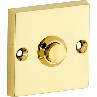 Artitec 95493 beldrukker vierkant messing pvd goud