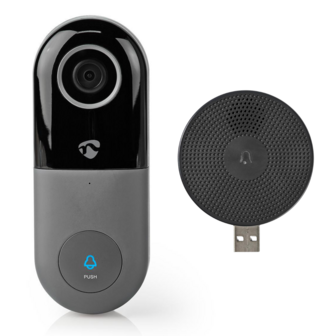 Nedis SmartLife WIFICDP10GY Wi-Fi videodeurbel + 1 ontvanger