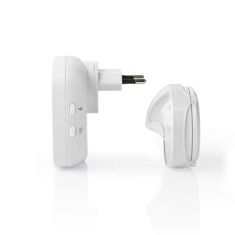 Nedis DOORB220CWT draadloze deurbel met 36 melodie&euml;n zijkant