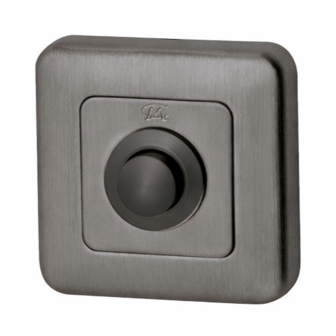 Studio Mariani Qbe beldrukker vierkant pvd gun metal