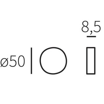 Studio PBA beldrukker rond geschuurd rvs afmetingen