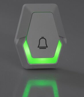 Pilota Porta draadloze deurbel 400 meter bereik met 3 ontvangers op batterijen + flitslicht