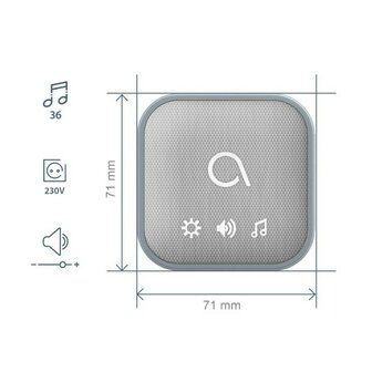 Avidsen 102512-5 Sona-T Plug-In draadloze deurbel met 5 ontvangers voor stopcontact