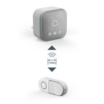 Avidsen 102512-3 Sona-T Plug-In draadloze deurbel met 3 ontvangers voor stopcontact