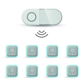 Avidsen Sona T Battery draadloze deurbel met flitslicht op batterijen uitbreidbaar