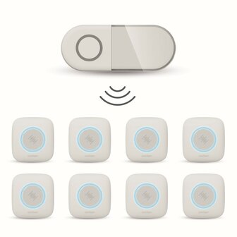 Avidsen Sona Battery draadloze deurbel met flitslicht op batterijen