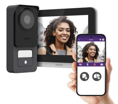 Philips WelcomeEye Connect 3K bedrade deurbel met camera