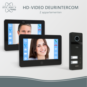 Elro Pro Full HD PV40 bedrade intercom met camera voor 2 appartementen