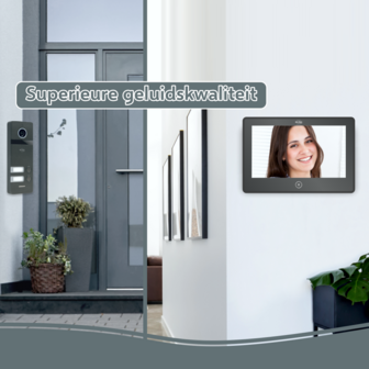 Elro Pro Full HD PV40 bedrade intercom met camera voor 2 appartementen