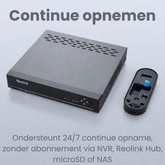 Reolink Smart 2K bedrade/draadloze oplaadbare slimme wifi videodeurbel wit + Home Hub