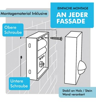 M-E BELL-8010 draadloze bewegingsmelder voor buiten met oplaadbare ontvanger &ndash; 300 meter bereik zender
