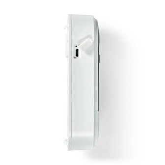 Nedis SmartLife WIFICDP30WT Wi-Fi videodeurbel wit zijkant met micro usb poort