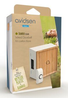 Avidsen 102506 Bamboo Square bedrade deurbel verpakking
